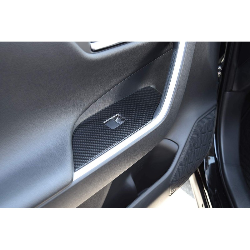 FUKUARE Toyota New RAV4 Door Switch Panel, Black Carbon Style,