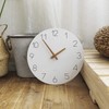 mooas Flatwood Wall Clock, Analog Wall Clock, Silent Non-Ticking 12