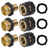 Hourleey Garden Hose Quick Connector, 3/4 Inch Male and Female