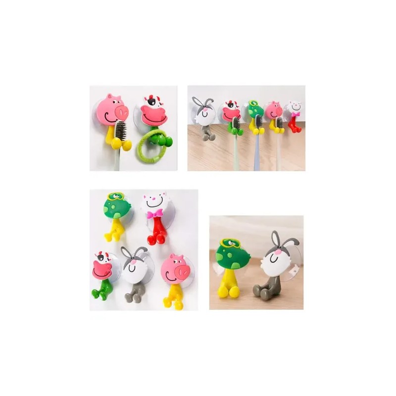6pcs Soporte De Silicona Para Cepillos De Pared Ganchos De