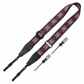 Padwa Lifestyle Adjustable Camera Strap - 1.5 Inch Head Camera Straps Made of Cowhide Leather for Photographers, Adjustable Neck, Shoulder and Crossbody Strap with Quick Release for All Cameras