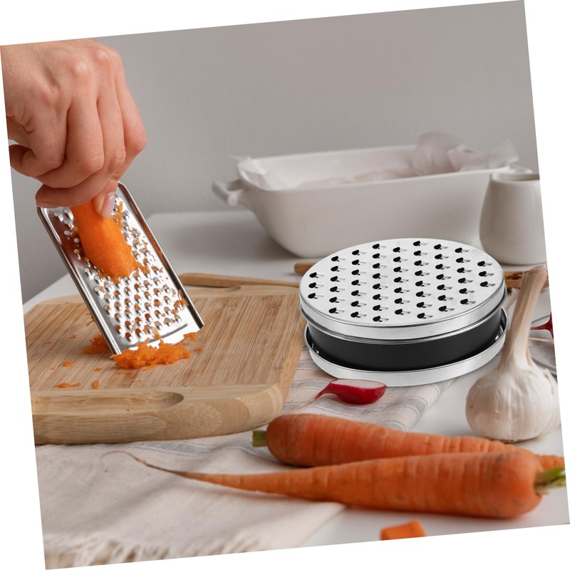 Ciieeo 3-Piece Cheese Grater Set with Container Dual-Sided Stainless Steel