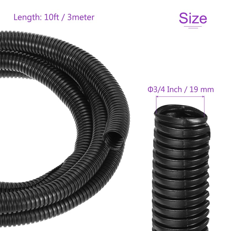 DMiotech 3meter Wire Loom Split Tubing 19mm, Cord Protectors from