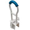 PCP Bathtub Safety Rail with Sure-Grip, White/Blue, 19 inch