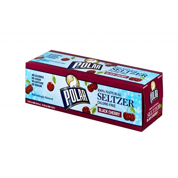 Polar Black Cherry Seltzer 12 oz Cans - Pack of 24