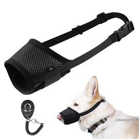 Muzzle for Dogs, Breathable Safe Muzzle, Soft Muzzle with Adjustable Loop to Prevent Biting, Chewing and Barking, Drinking Possible (XL, Style 1)