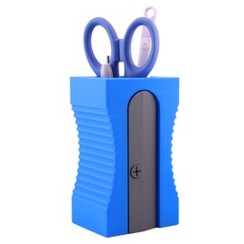 Portalápices en Forma de Sacapuntas Gigante, Organizador de Escritorio (Azul)