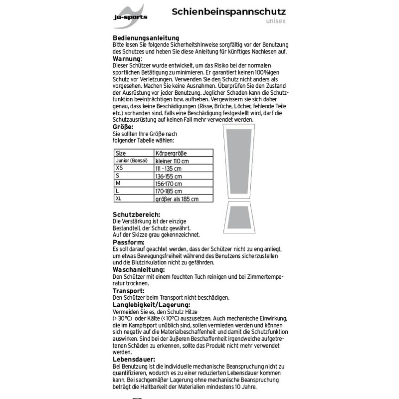 Ju-Sports Shin Guards - XL, Blue