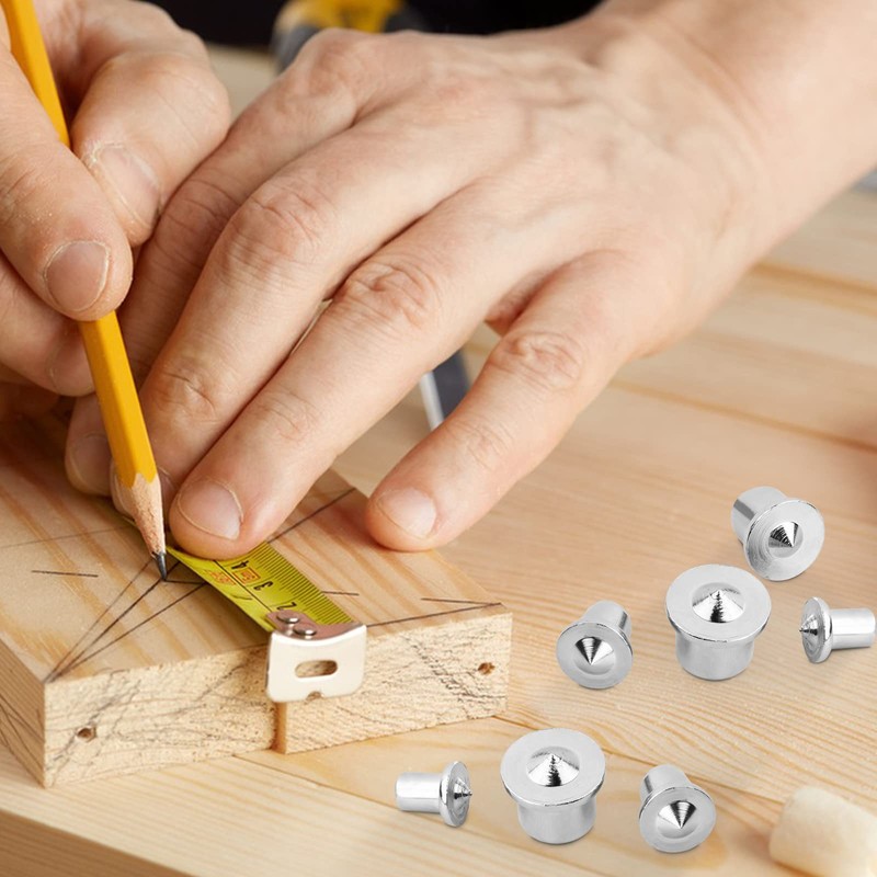 8Pcs Dowel Pin Center Dowel Centre Point Set, Woodworking Alignment
