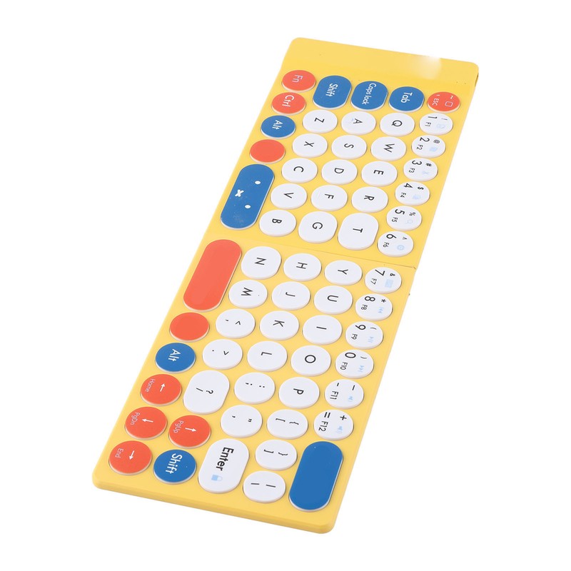 Wireless Keyboard Wireless Foldable Design 65 Keys Quiet Typing Fast