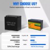 ECO-WORTHY 12V 10Ah Lithium LiFePO4 Deep Cycle Battery with 3000+