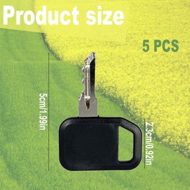 SICAILU 5PCS Ignition Key Replacement Key Suitable for John Deere, Suitable for Lawn Mowers, Tractors, Bulldozers, Harvesters, Excavators