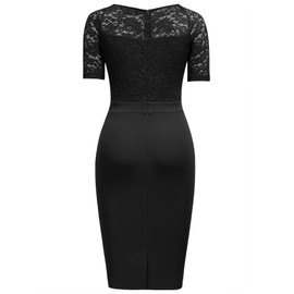 Mmondschein Black Dresses for Women Cocktail Party Wedding Guest Church Dress S