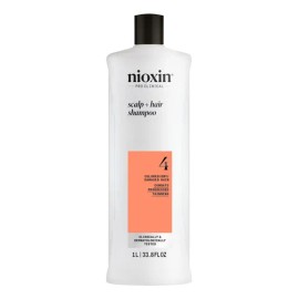 Nioxin 4 Cleanser Shampoo Anticaida 1000ml Cabello Teñido