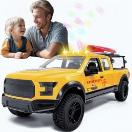DDZOOU Big Truck Toys for Boys Ages 3+, F150 Raptor Toy Pickup Truck with Light and Music, Perfect for Boys 4-8 Years Old.
