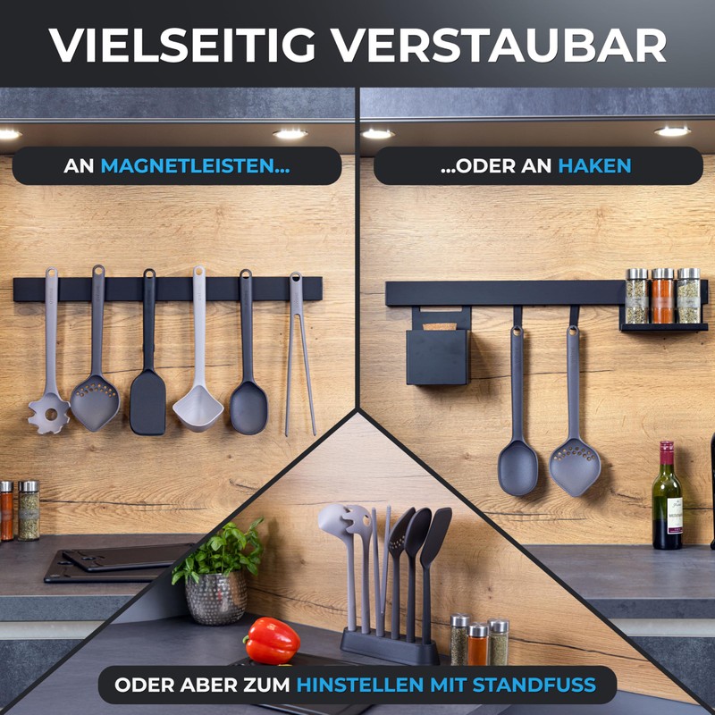 ovisine Sénart Kitchen Utensil Set | 6 Pieces with Stand