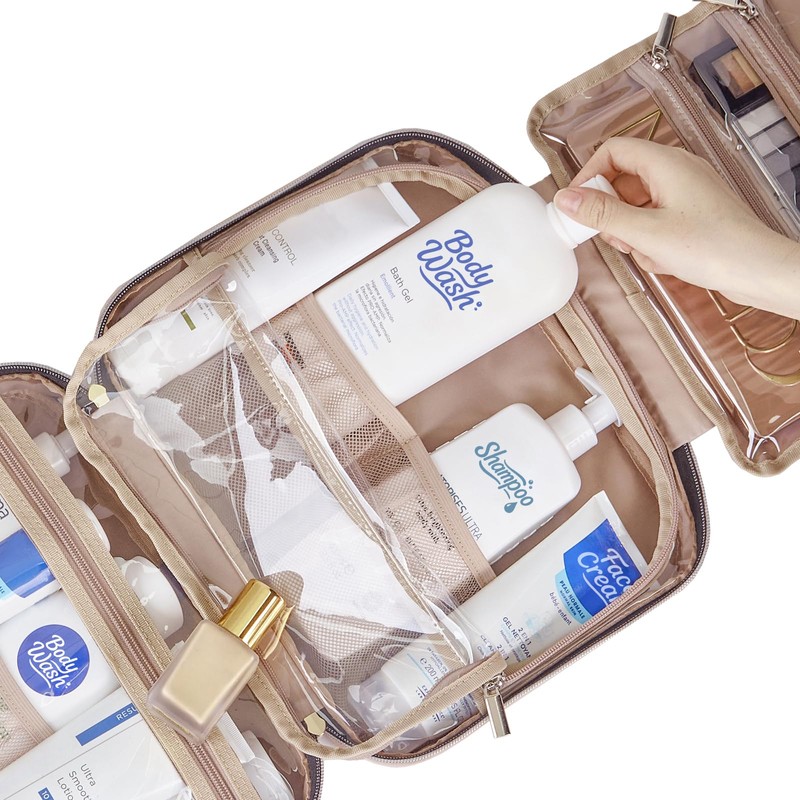 NISHEL Travel Toiletry Bag for women, Portable Hanging Organizer for