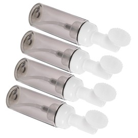 SAFIGLE 4pcs Foam Pump Bottles with Brush Head Refillable Dispensers for Lotion Travel Friendly Versatile Cosmetic Containers for Skincare and Bath Products