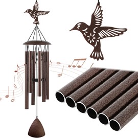 Doopeer Wind Chimes, 37" Hummingbird Wind Chimes for Outside Garden Patio Yard Decor, Hummingbird Gifts for Mom Women Grandma Wife, Deep Tone Windchimes for Christmas, Mother's Day, Birthday