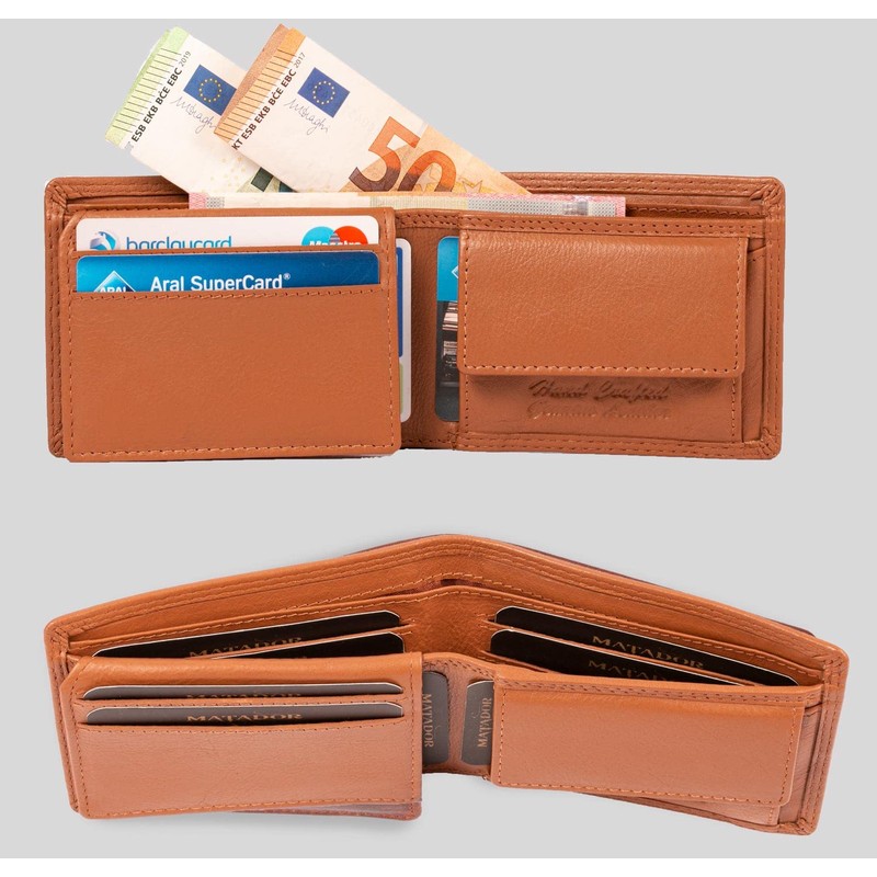 Matador Model 77 Small RFID Wallet Landscape Format, light brown,