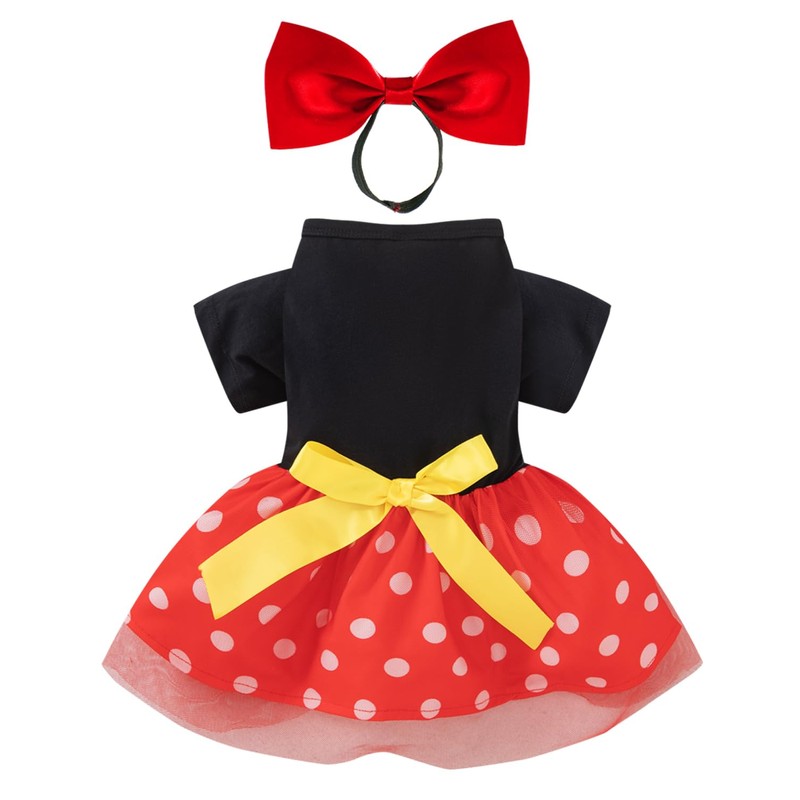 Vestido de mouse rojo de Halloween para perro (XL)
