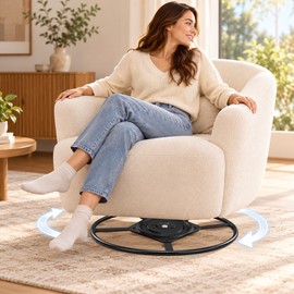 Heavy Duty Q235B Steel Recliner Swivel Ring Base with 10 Inch Mounting Plate, 22 or 24 Inch Replacement Chair Base