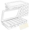 RYKOMO 5 Pack 36 Grids Clear Plastic Organizer Storage Box