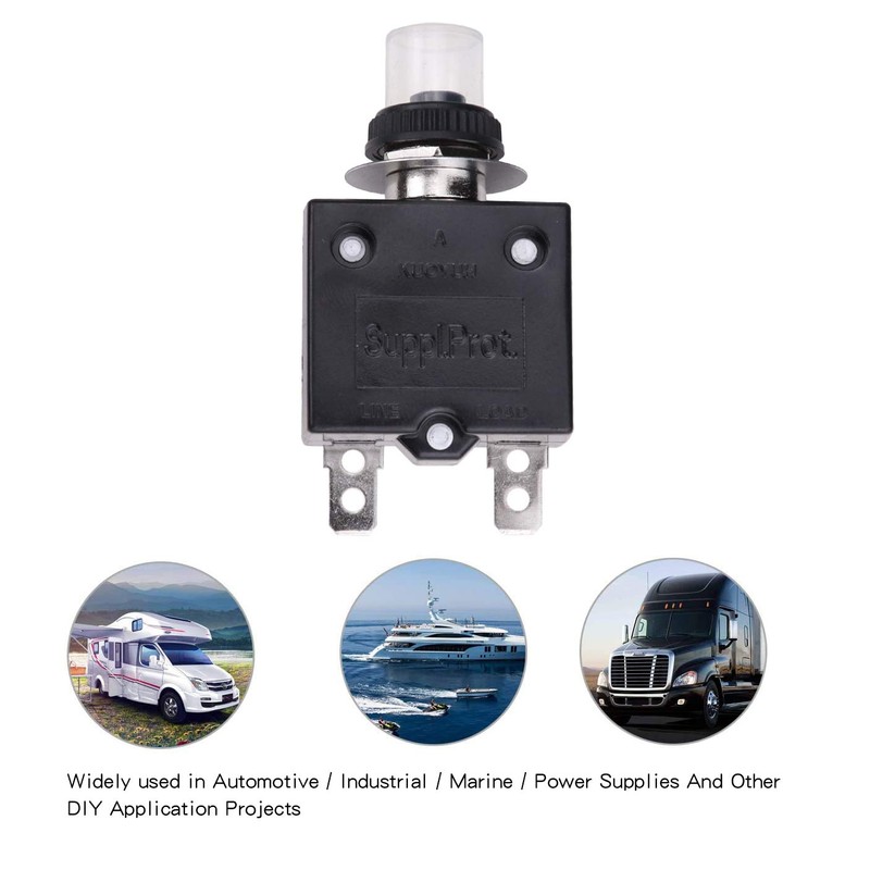 RKURCK 20 Amps Thermal Circuit Breaker, Thermal Overload Protector Push