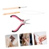 Healvian 3pcs Hair Extension Clip Grooming Kit Thread Pliers Loop