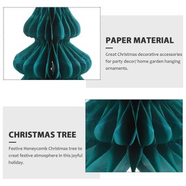 PRETYZOOM 2pcs Paper Christmas Tree Table Decoration Honeycomb Design Christmas Tree Hanging Decorations Party Favors for Festival Party Tree