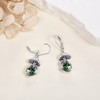 Mushroom Earrings Sterling Silver Moonstone/Moss Agate Mushroom Dangle Earrings Mushroom