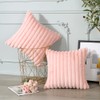 Sungeek Set of 2 Pink Faux Rabbit Fur Cushion Covers