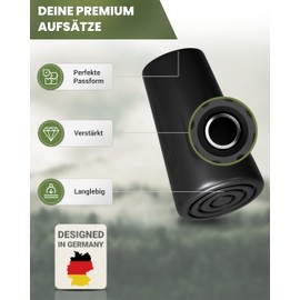 ALPENWERT Nordic Walking Poles Rubber Buffer Asphalt [Pack of 10 - Universal] Premium Accessories for Trekking Poles, Walking Poles, Rubber Buffers, Hiking Poles, AP1463