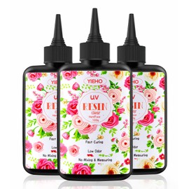 YIEHO YIEHO 300g UV Resin,Upgraded Hard Type Crystal Clear Epoxy Resin Up Premixed UV Cure for Craft Jewelry Making