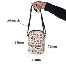 Lawyer Gift for Her Law School Graduation Gift Hot Girls Change Lives Crossbody Bag for Law Lecturer Barrister (Change Lives CA)