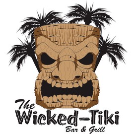 CafePress Wicked Tiki Bar Grill 10" Wall Clock for Livingroom, Kitchen, or Office