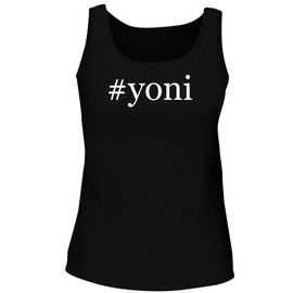 BH Cool Designs #yoni - Women's Soft & Comfortable Hashtag Tank Top, Black, Small