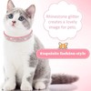 CVNRCLP Sparkling Rhinestone Pet Collar - Soft Leather Small Dog