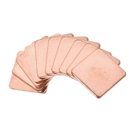 uxcell Flat IC Chipset Thermal Copper Heatsink for CPU GPU 20 x 20 x 1.5mm 10pcs