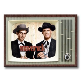 MAVERICK TV Show Classic TV 3.5 inches x 2.5 inches Steel FRIDGE MAGNET