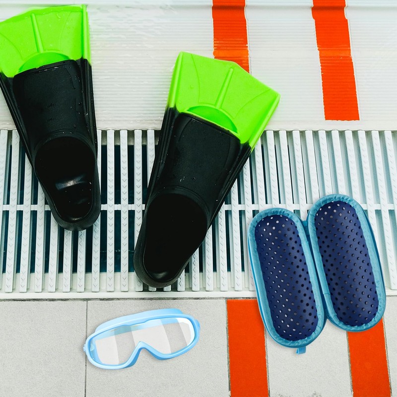 Bojueshaw Swimming Goggles Case,Breathable Zip Storage Pouch with Drainage Holes,Protective