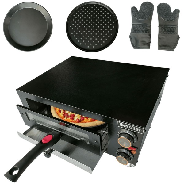 BeyGior 12 Inch Electric Pizza Oven Indoor, Countertop Pizza Oven