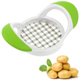 DOITOOL Multi- Purpose Potato Cutter with Thickened Sharp, Stainless Steel Chipper Chopper for Potatoes, Fruits, Vegetables (Random Color)