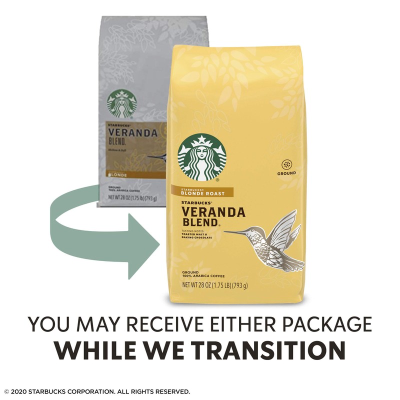 Starbucks Blonde Roast Ground Coffee — Veranda Blend — 100%