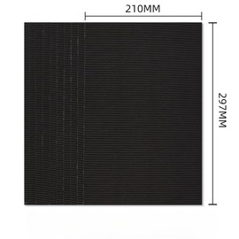 10 Sheets Colored Corrugated Cardboard Sheets Bright Corrugated Paper Sheets Decorative Corrugated Paper for DIY Art Crafts Signs Projects 8.3 x 11.7 Inches (Black, 8.3X11.7 inch)