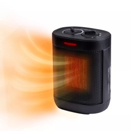 Comfort Zone Desktop Space Heater with Adjustable Thermostat & Tip-Over Switch