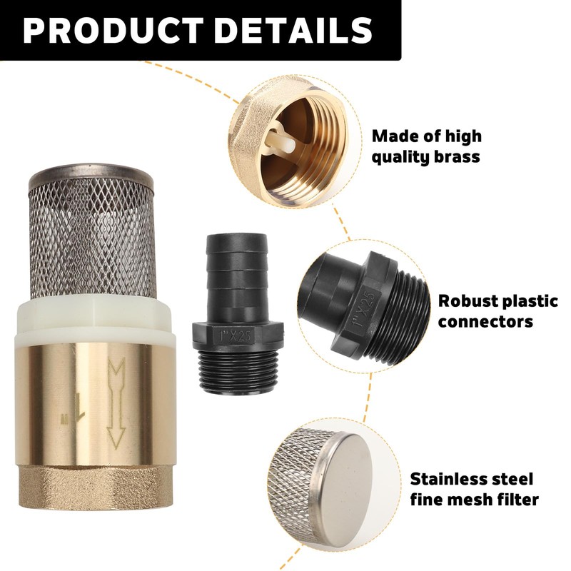 Foot Valve, Suction Basket with Check Valve, Brass Foot Valve,