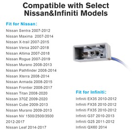 Zenoruslky Car Stereo Radio Antenna Adapter Compatible with Nissan Maxima Altima Armada Rogue Frontier Xterra Pathfinder Versa Infiniti Aftermarket Radio Antenna Wire Harness Connector