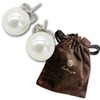 Sakuya Women's Shell Pearl Earrings, 0.24, 0.3, 0.3, 0.4 inches