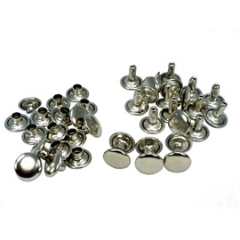 Family Tool (Family Tool) Double-sided kasime Large Head Diameter 13 mm Set of X Foot Length 10 mm), Silver 15 Pairs 56320